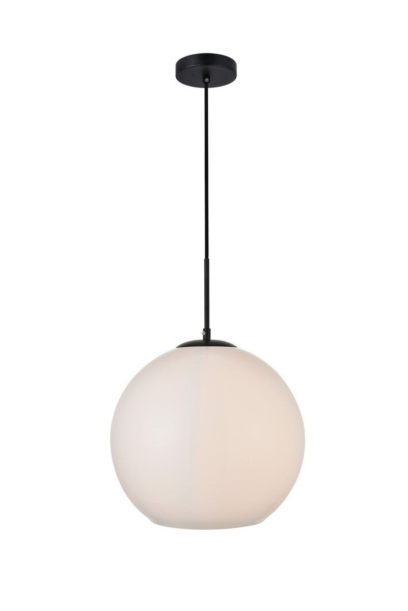 Elegant BAXTER LD2217BK Pendant Light - Black And Frosted White