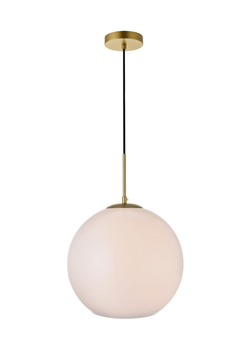 Elegant BAXTER LD2217BR Pendant Light - Brass And Frosted White