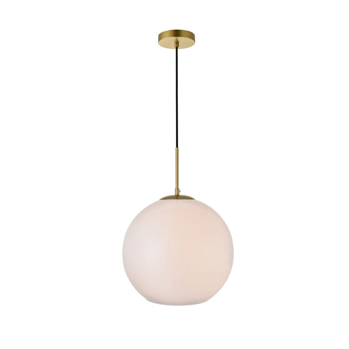 Elegant BAXTER LD2217BR Pendant Light - Brass And Frosted White