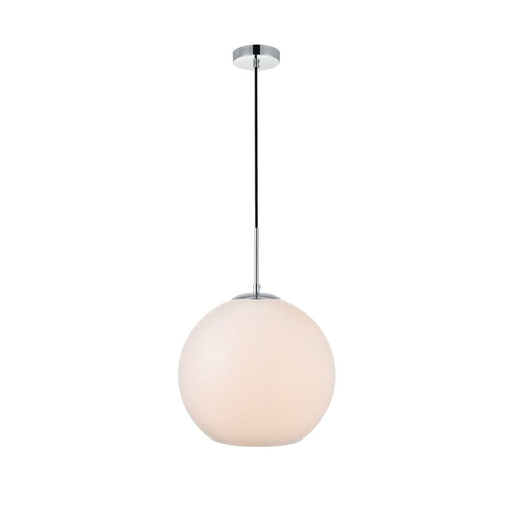 Elegant BAXTER LD2217C Pendant Light - Chrome And Frosted White