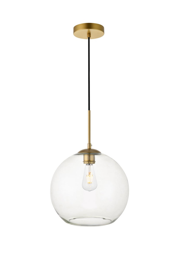 Elegant BAXTER LD2224BR Pendant Light - Brass And Clear