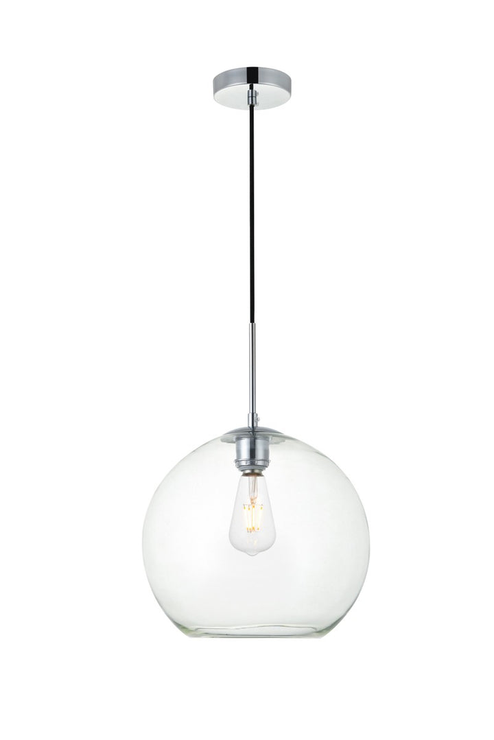 Elegant BAXTER LD2224C Pendant Light - Chrome And Clear