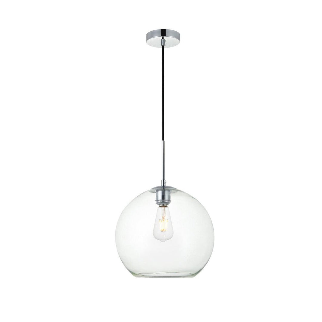 Elegant BAXTER LD2224C Pendant Light - Chrome And Clear