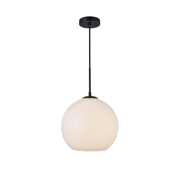 Elegant BAXTER LD2225BK Pendant Light - Black And Frosted White