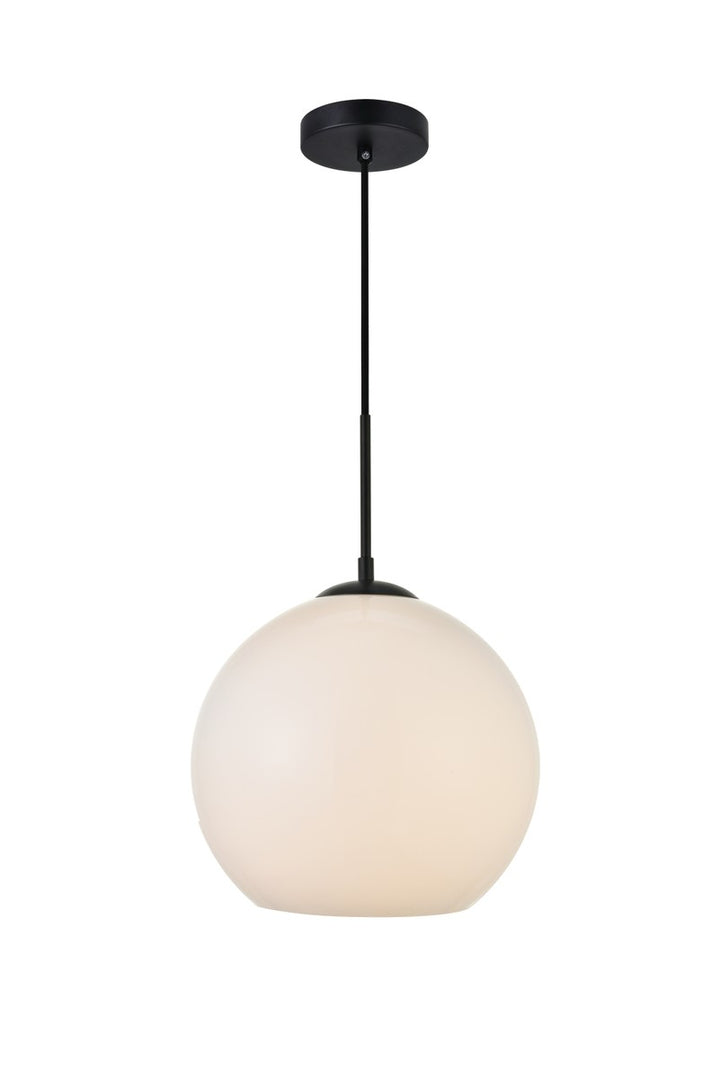 Elegant BAXTER LD2225BK Pendant Light - Black And Frosted White