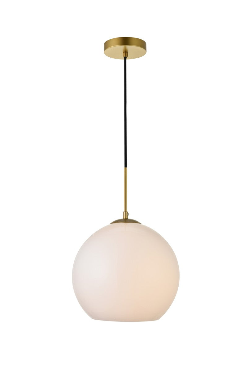 Elegant BAXTER LD2225BR Pendant Light - Brass And Frosted White