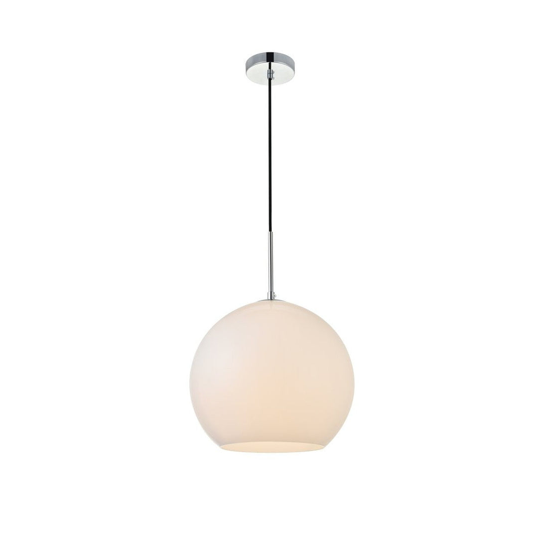 Elegant BAXTER LD2225C Pendant Light - Chrome And Frosted White