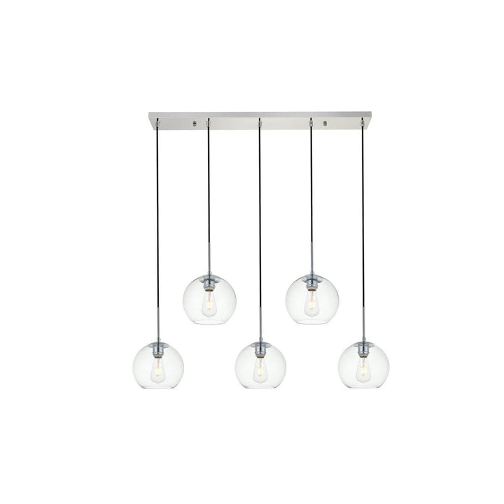 Elegant BAXTER LD2228C Pendant Light - Chrome And Clear