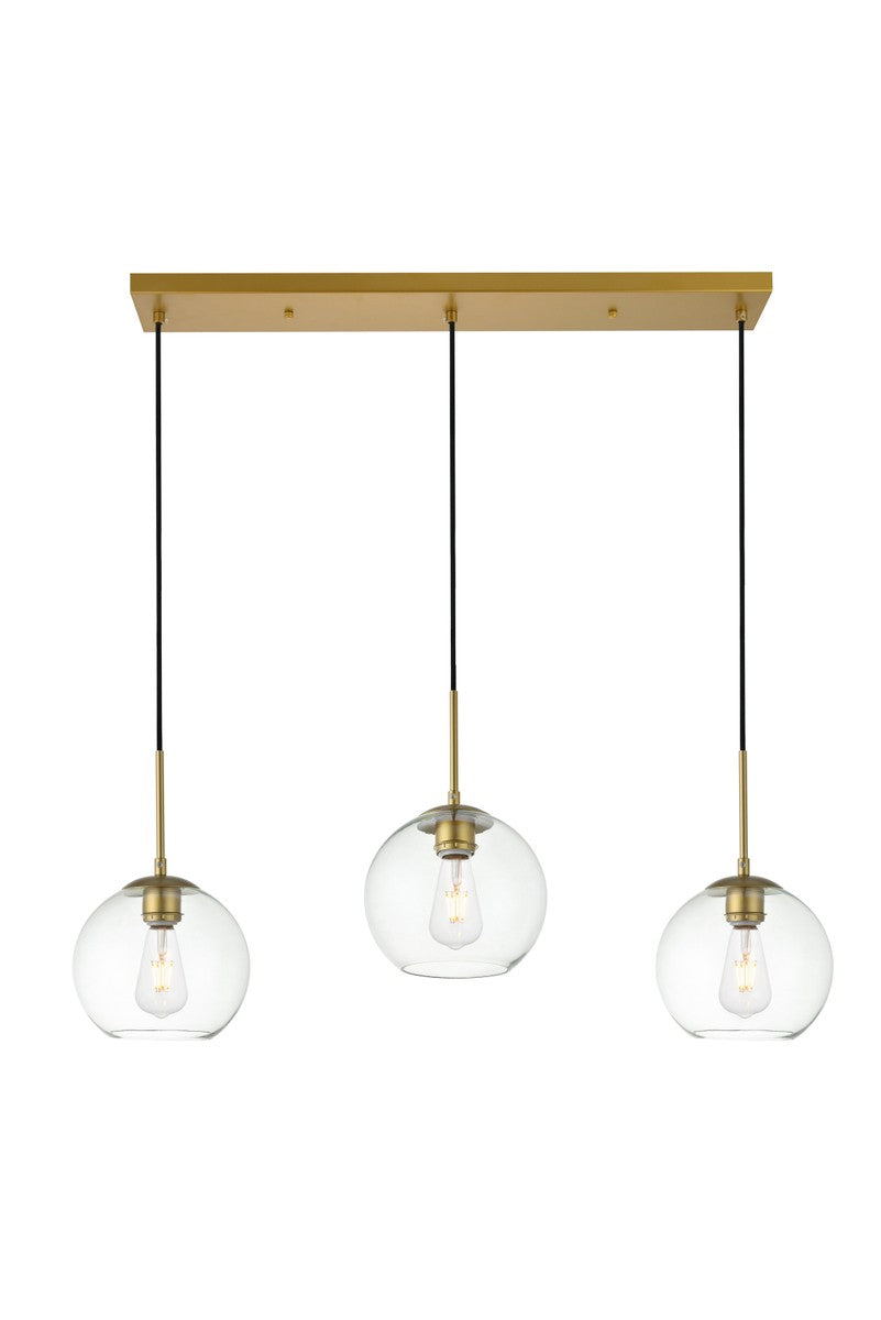 Elegant BAXTER LD2236BR Pendant Light - Brass And Clear