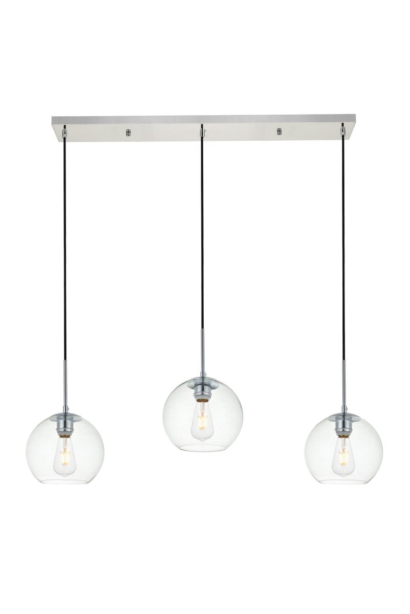 Elegant BAXTER LD2236C Pendant Light - Chrome And Clear