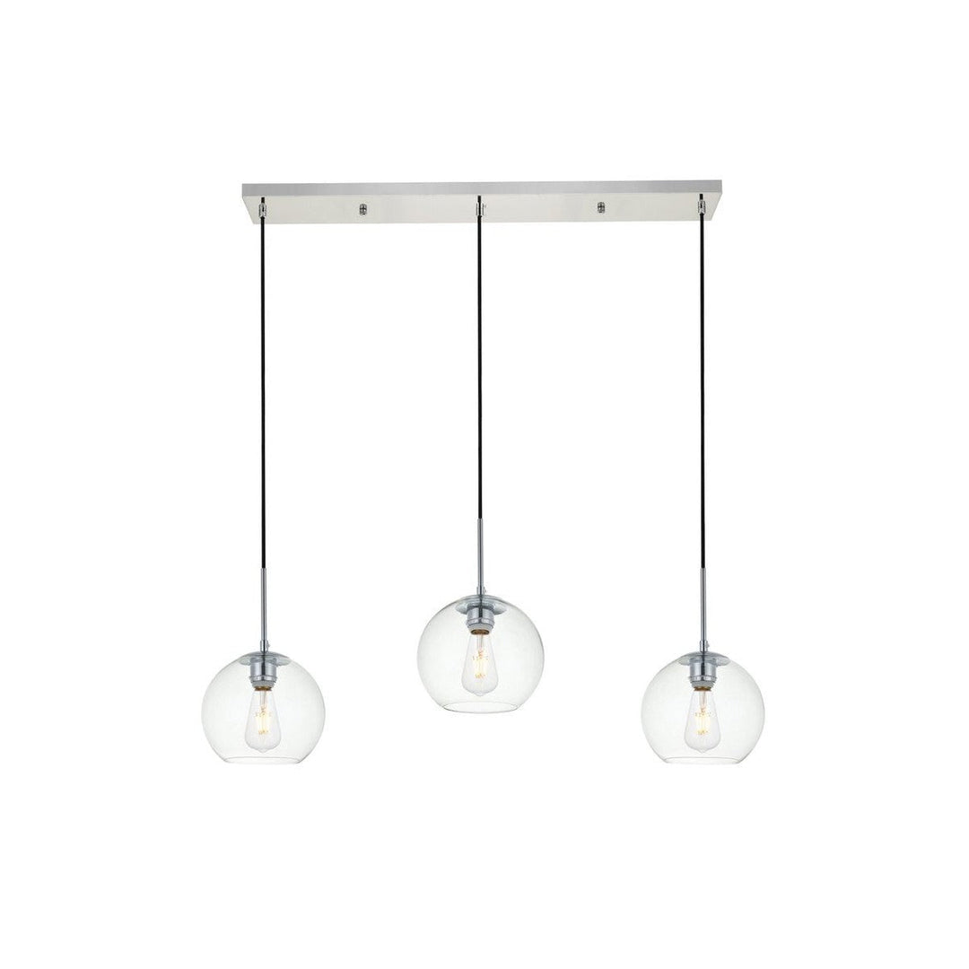 Elegant BAXTER LD2236C Pendant Light - Chrome And Clear