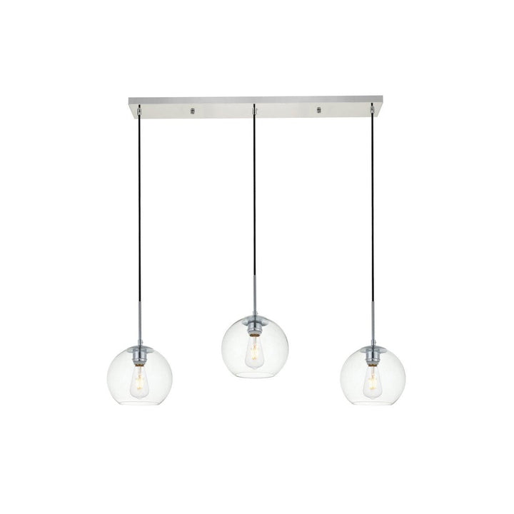 Elegant BAXTER LD2236C Pendant Light - Chrome And Clear