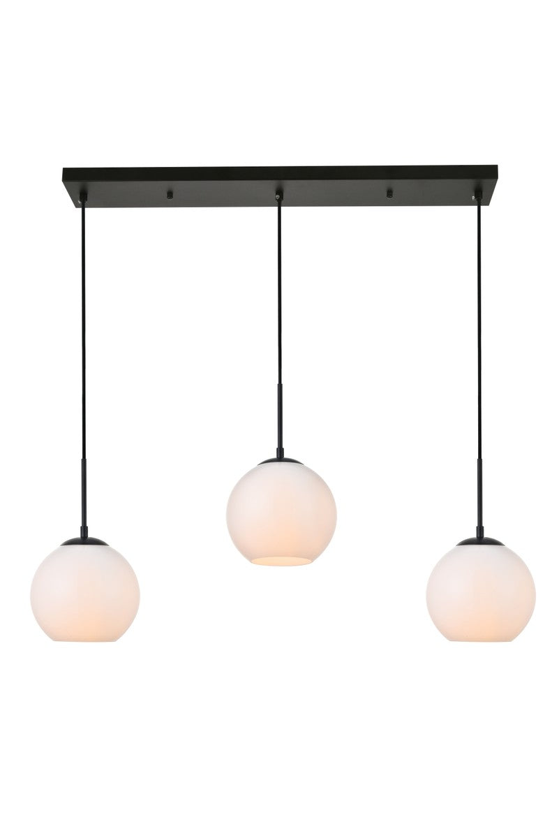 Elegant BAXTER LD2237BK Pendant Light - Black And Frosted White