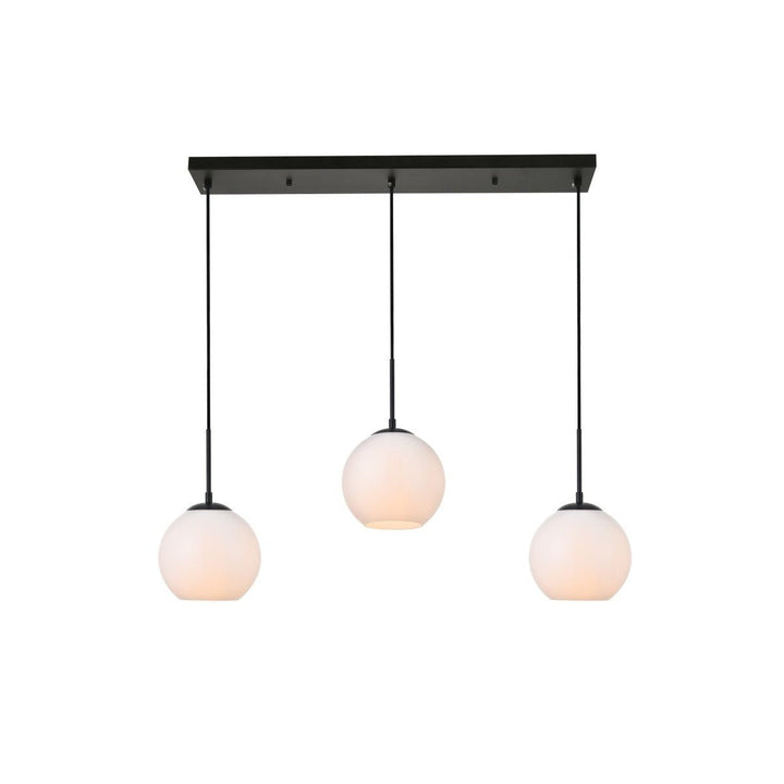 Elegant BAXTER LD2237BK Pendant Light - Black And Frosted White