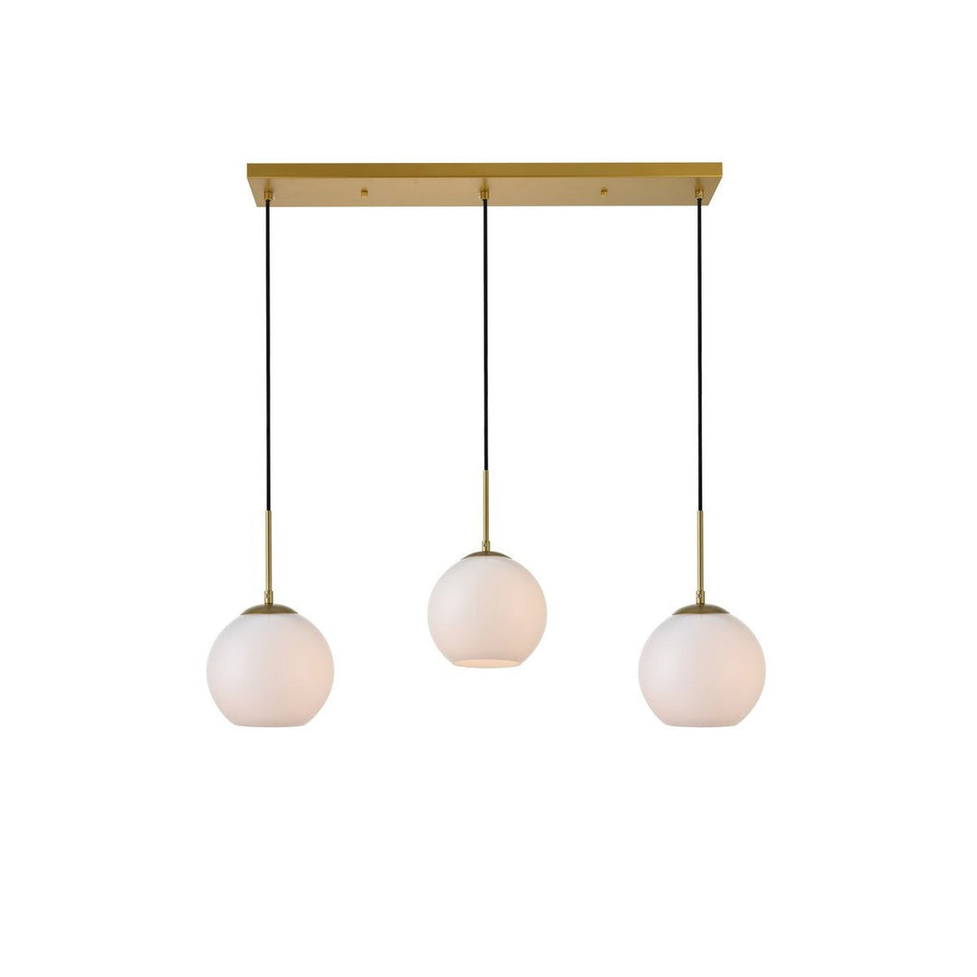 Elegant BAXTER LD2237BR Pendant Light - Brass And Frosted White