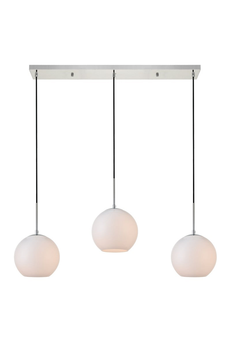 Elegant BAXTER LD2237C Pendant Light - Chrome And Frosted White