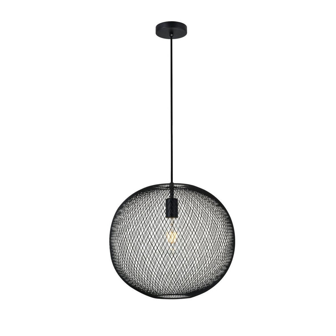 Elegant KENNA LD2252BK Pendant Light - Black And Clear