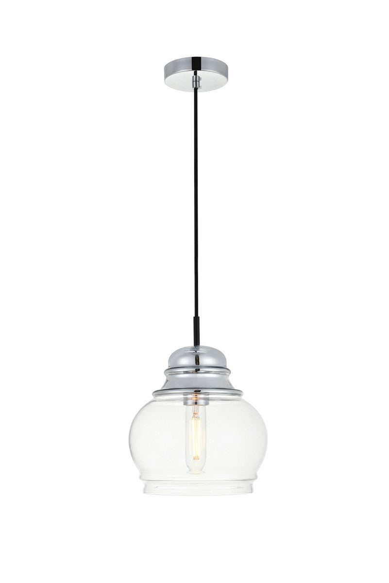 Elegant KENNA LD2252C Pendant Light - Chrome And Clear