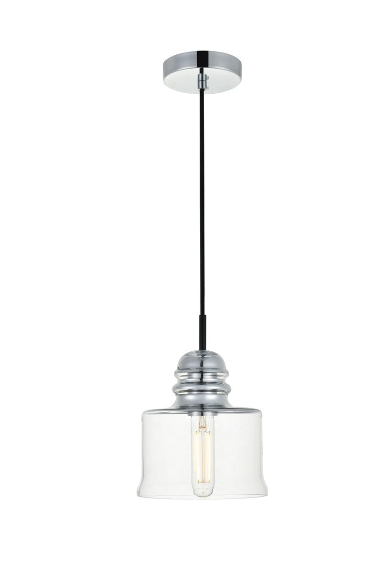 Elegant KENNA LD2253C Pendant Light - Chrome And Clear