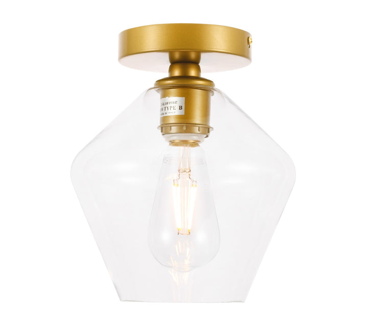 Elegant Gene LD2254BR Ceiling Light - Brass And Clear Glass