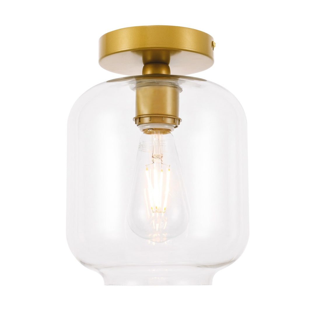 Elegant Collier LD2270BR Ceiling Light - Brass And Clear Glass