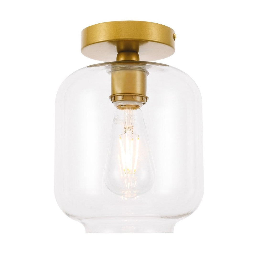 Elegant Collier LD2270BR Ceiling Light - Brass And Clear Glass