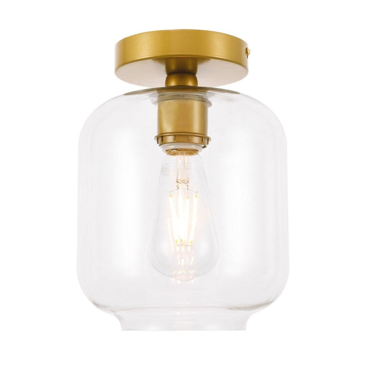 Elegant Collier LD2270BR Ceiling Light - Brass And Clear Glass