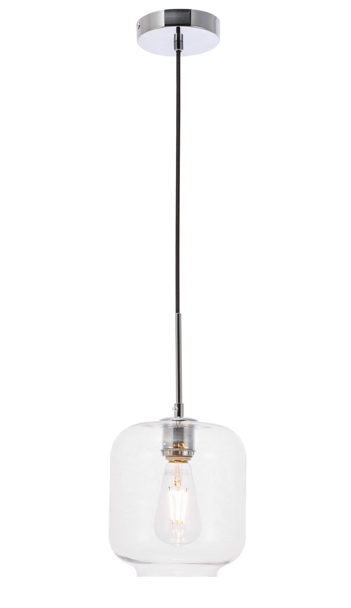 Elegant Collier LD2272C Pendant Light - Chrome And Clear Glass