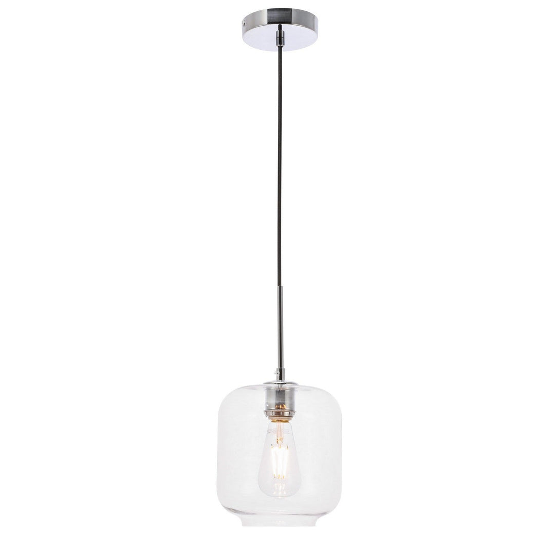 Elegant Collier LD2272C Pendant Light - Chrome And Clear Glass