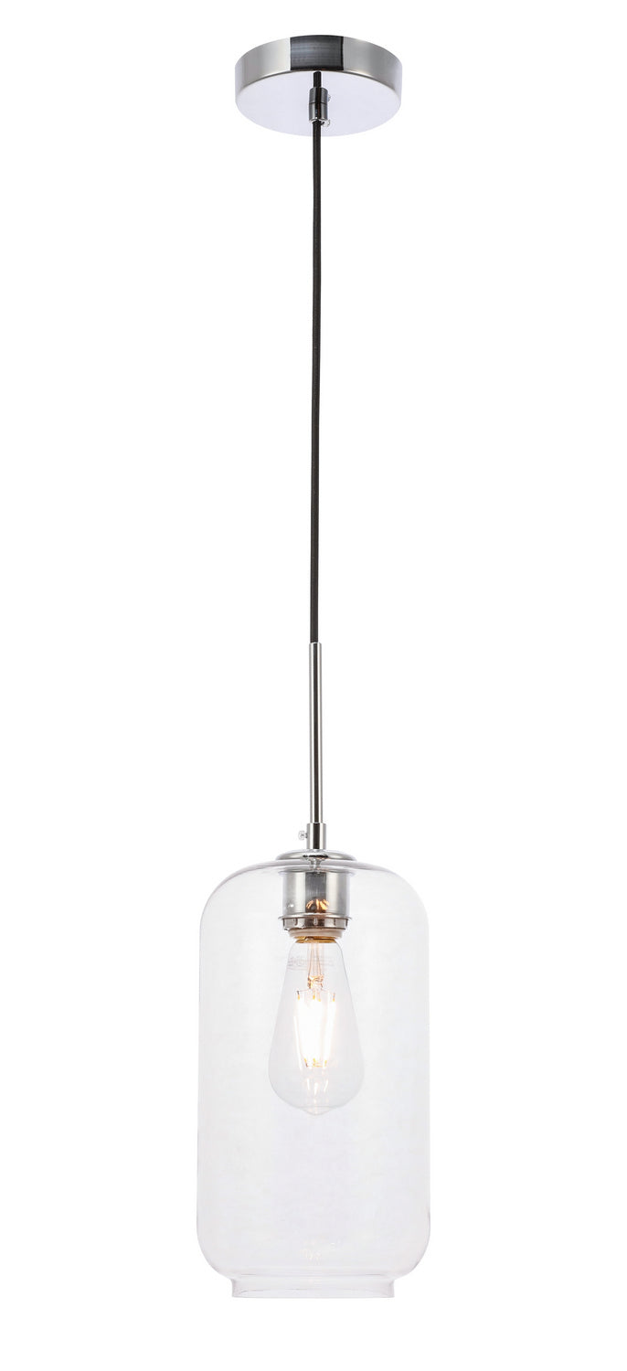 Elegant Collier LD2276C Pendant Light - Chrome And Clear Glass