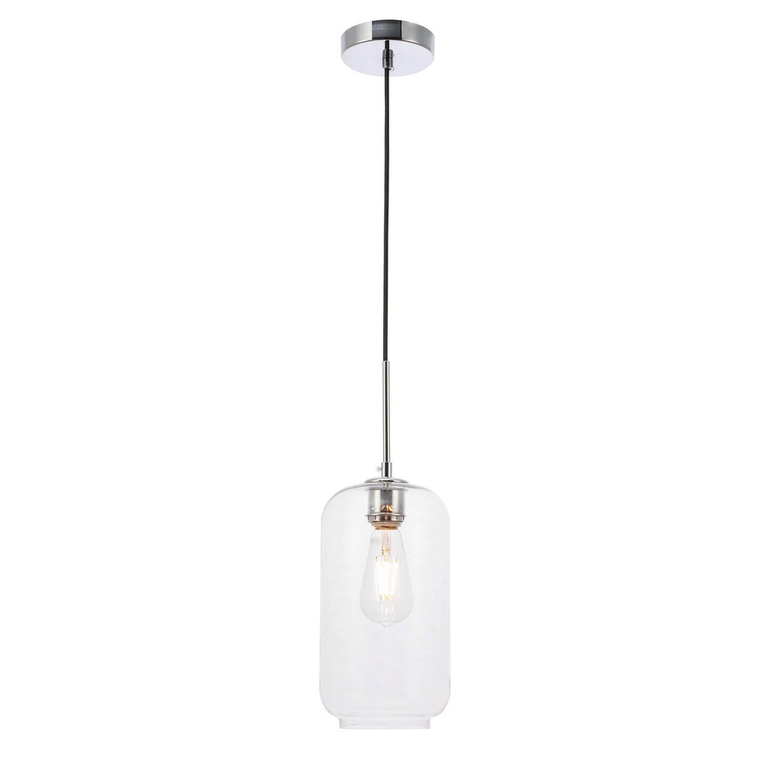 Elegant Collier LD2276C Pendant Light - Chrome And Clear Glass