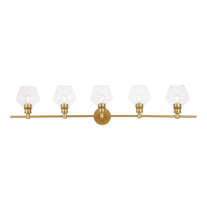 Elegant Gene LD2324BR Bath Vanity Light 8 in. wide - Brass And Clear Glass