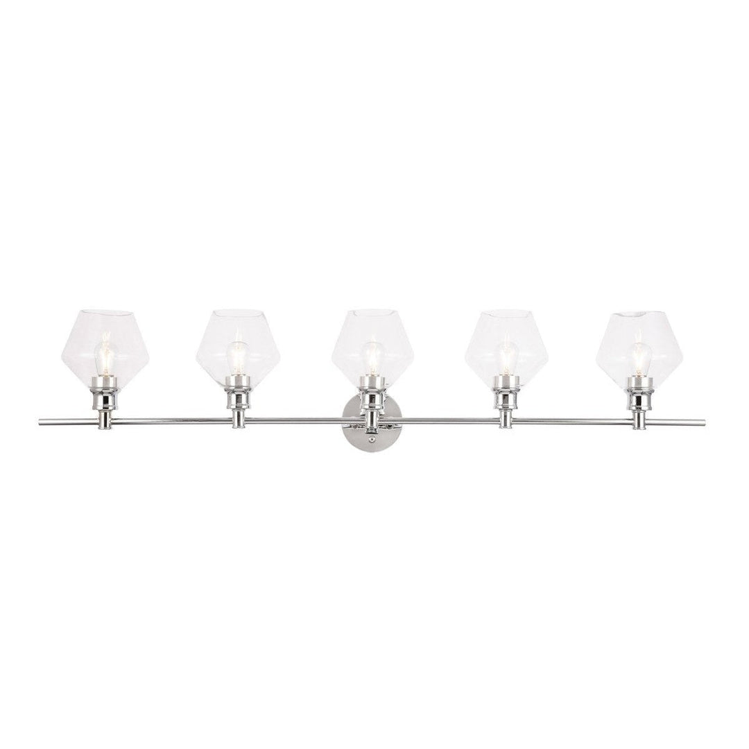 Elegant Gene LD2324C Bath Vanity Light 8 in. wide - Chrome And Clear Glass