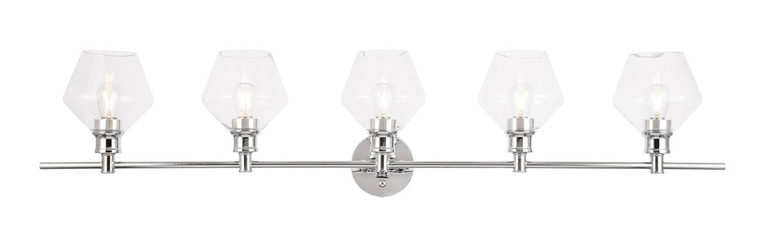 Elegant Gene LD2324C Bath Vanity Light 8 in. wide - Chrome And Clear Glass