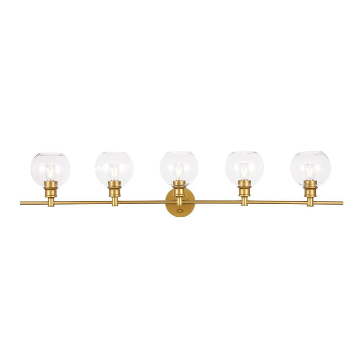 Elegant Collier LD2326BR Bath Vanity Light 8 in. wide - Brass And Clear Glass