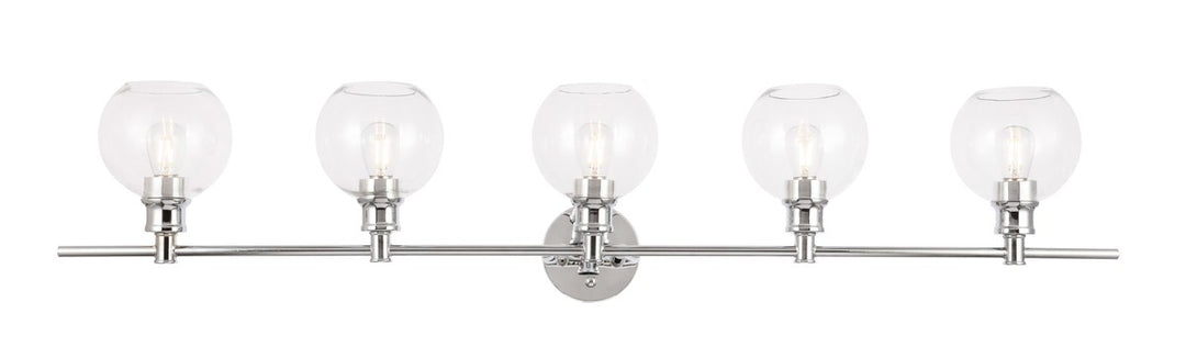 Elegant Collier LD2326C Bath Vanity Light 8 in. wide - Chrome And Clear Glass