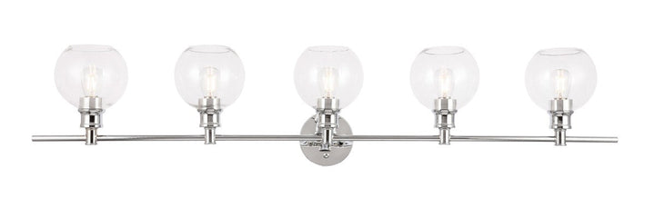 Elegant Collier LD2326C Bath Vanity Light 8 in. wide - Chrome And Clear Glass