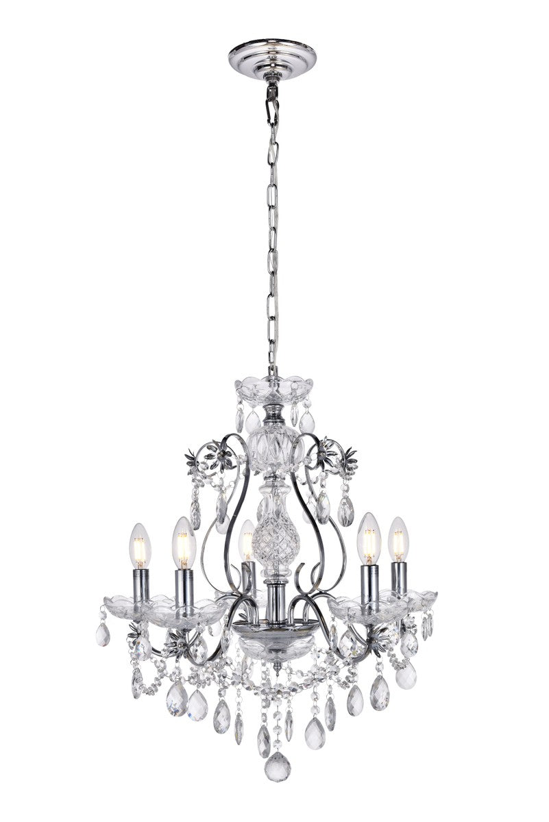 Elegant Voltaire LD4005D22C Chandelier Light - Chrome