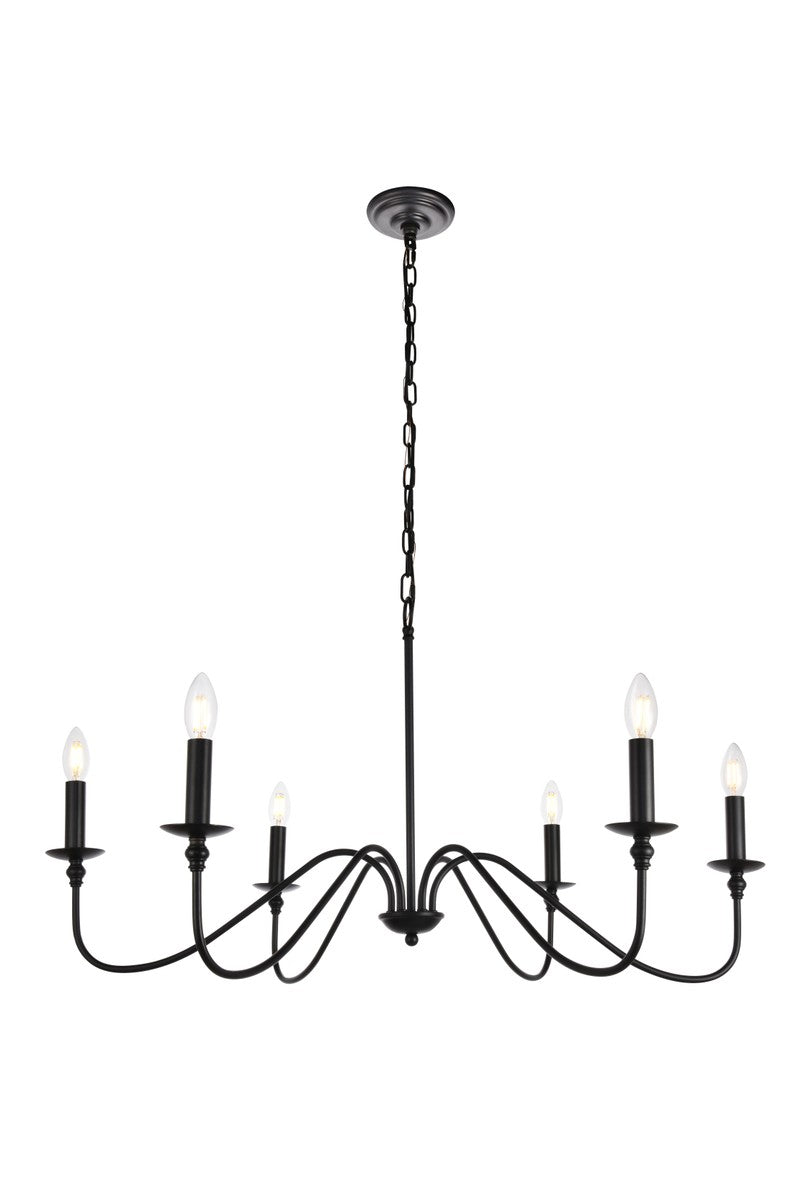 Elegant Rohan LD5006D36MB Chandelier Light - Matte Black