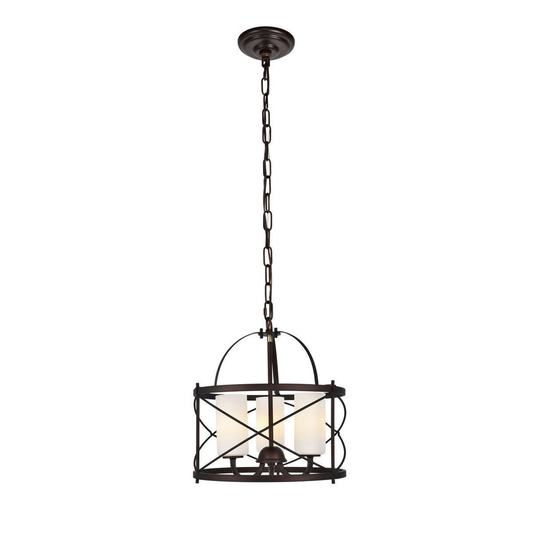 Elegant Wren LD5013D16DCB Pendant Light - Dark Copper Brown And White