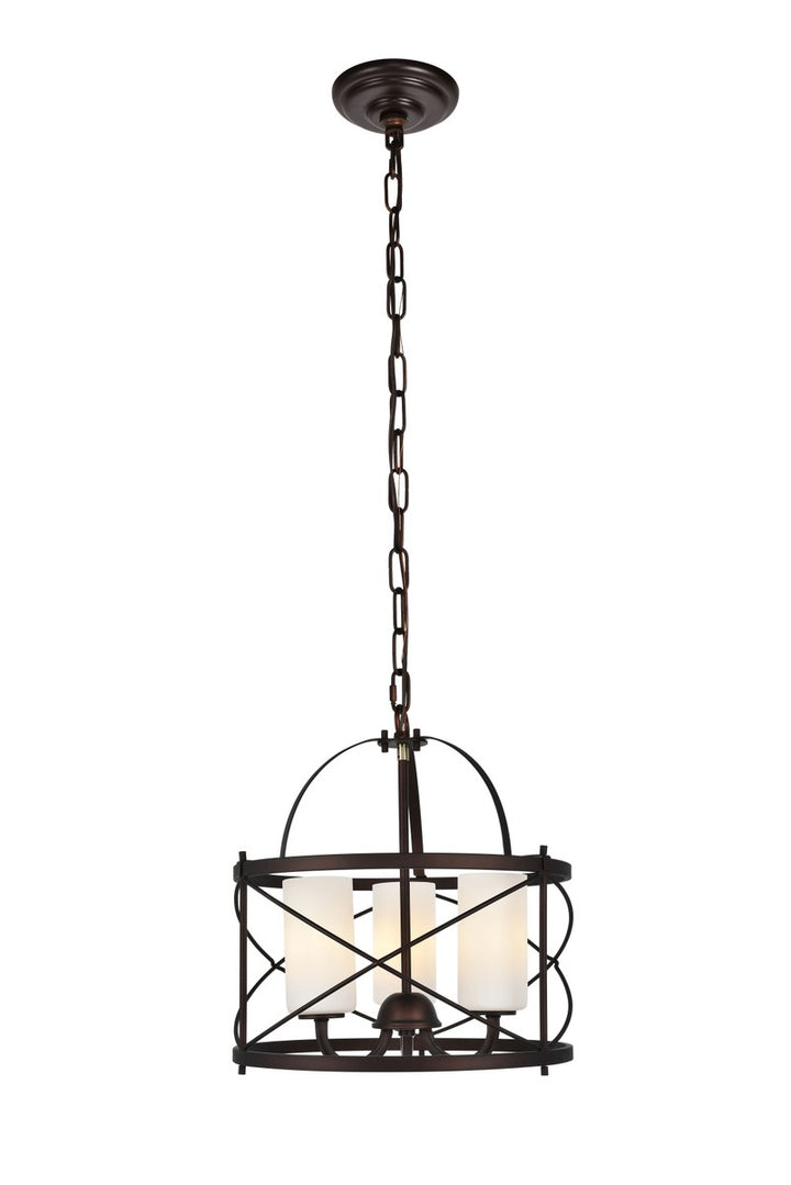 Elegant Wren LD5013D16DCB Pendant Light - Dark Copper Brown And White