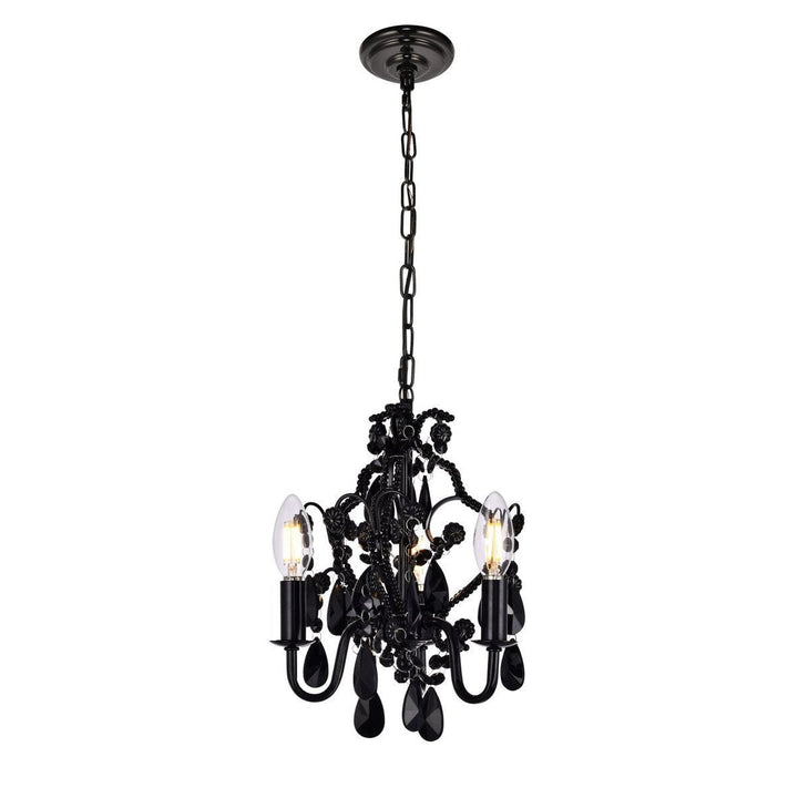 Elegant Karter LD5019D9BK Pendant Light - Polished Black