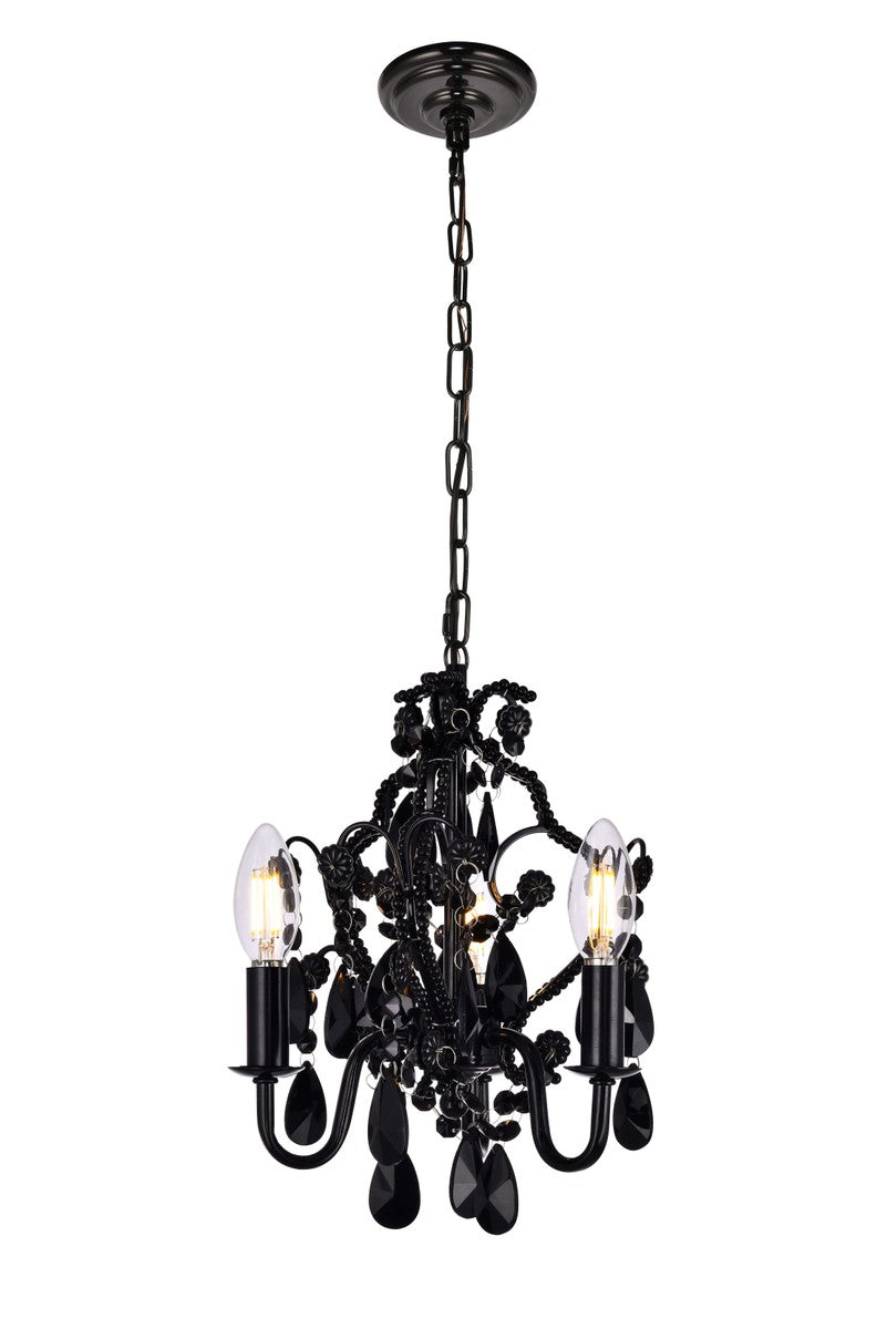 Elegant Karter LD5019D9BK Pendant Light - Polished Black