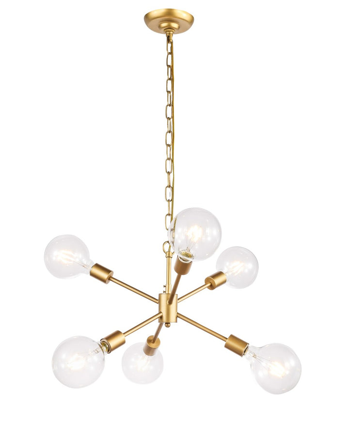 Elegant Nolan LD5034D16BR Pendant Light - Brass