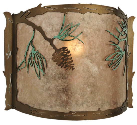 Meyda Tiffany Balsam Pine 109902 Wall Light - Antique Copper