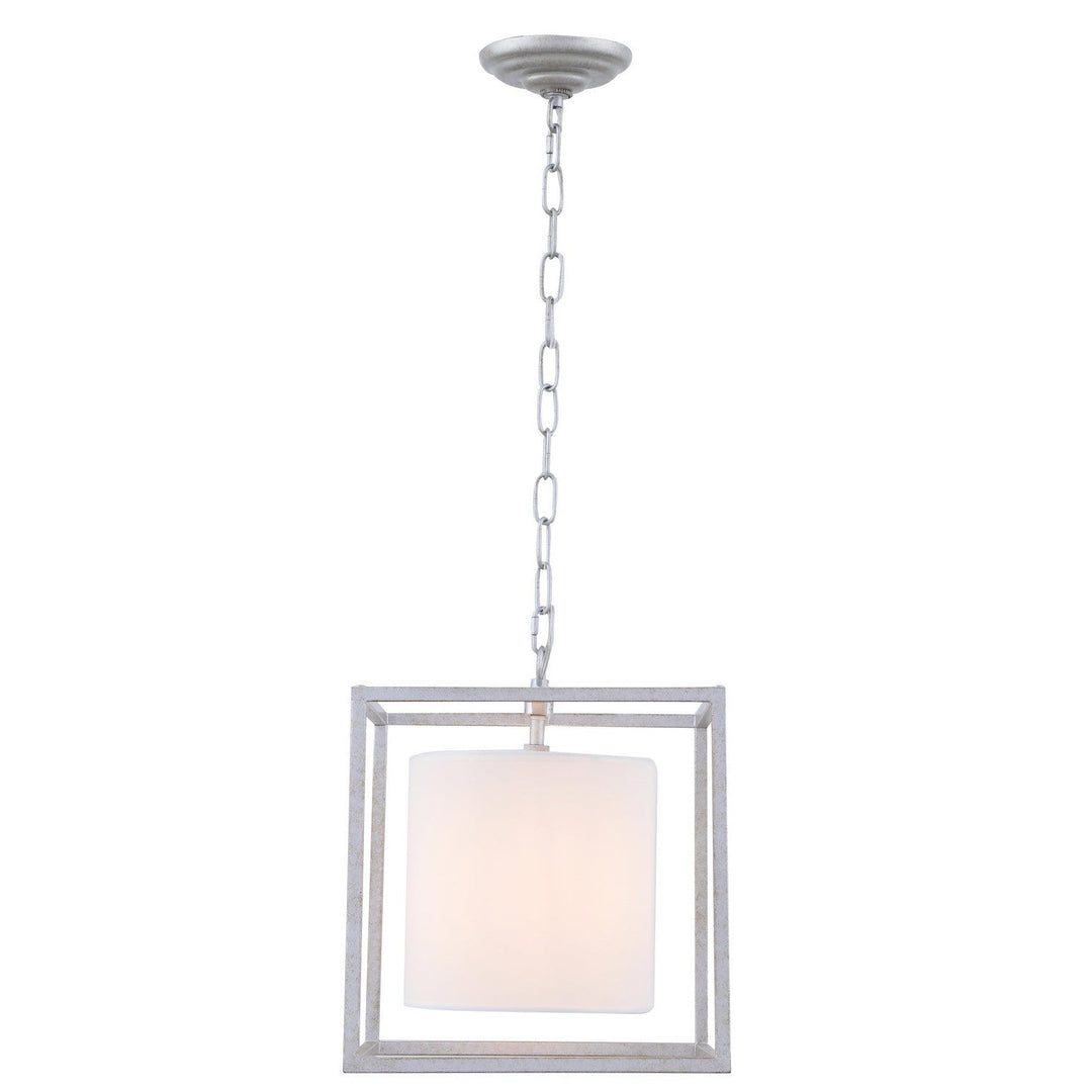 Elegant Mirin LD6005D12S Pendant Light - Vintage Silver And White Shade