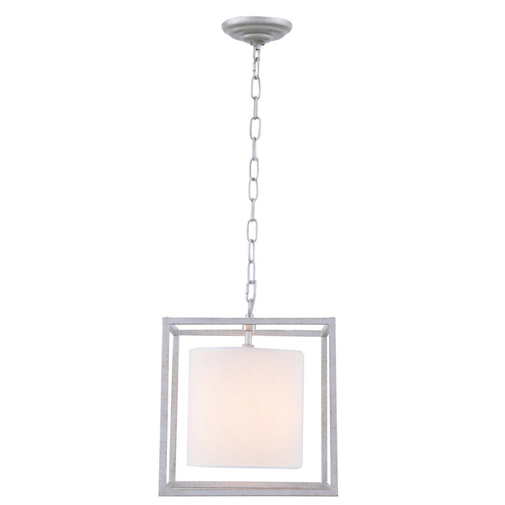 Elegant Mirin LD6005D12S Pendant Light - Vintage Silver And White Shade