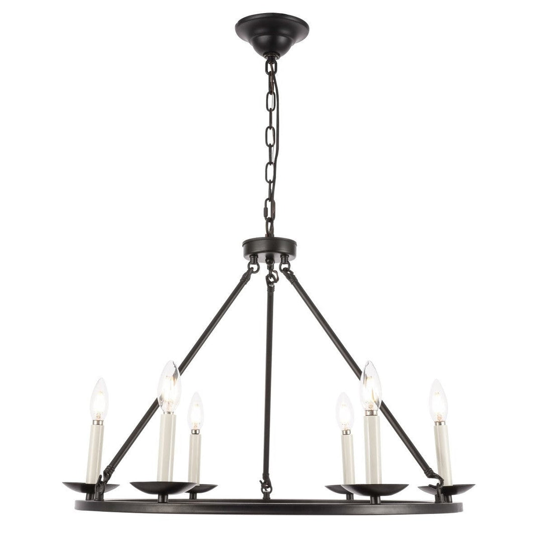 Elegant Maine LD6010D26BK Chandelier Light - Black