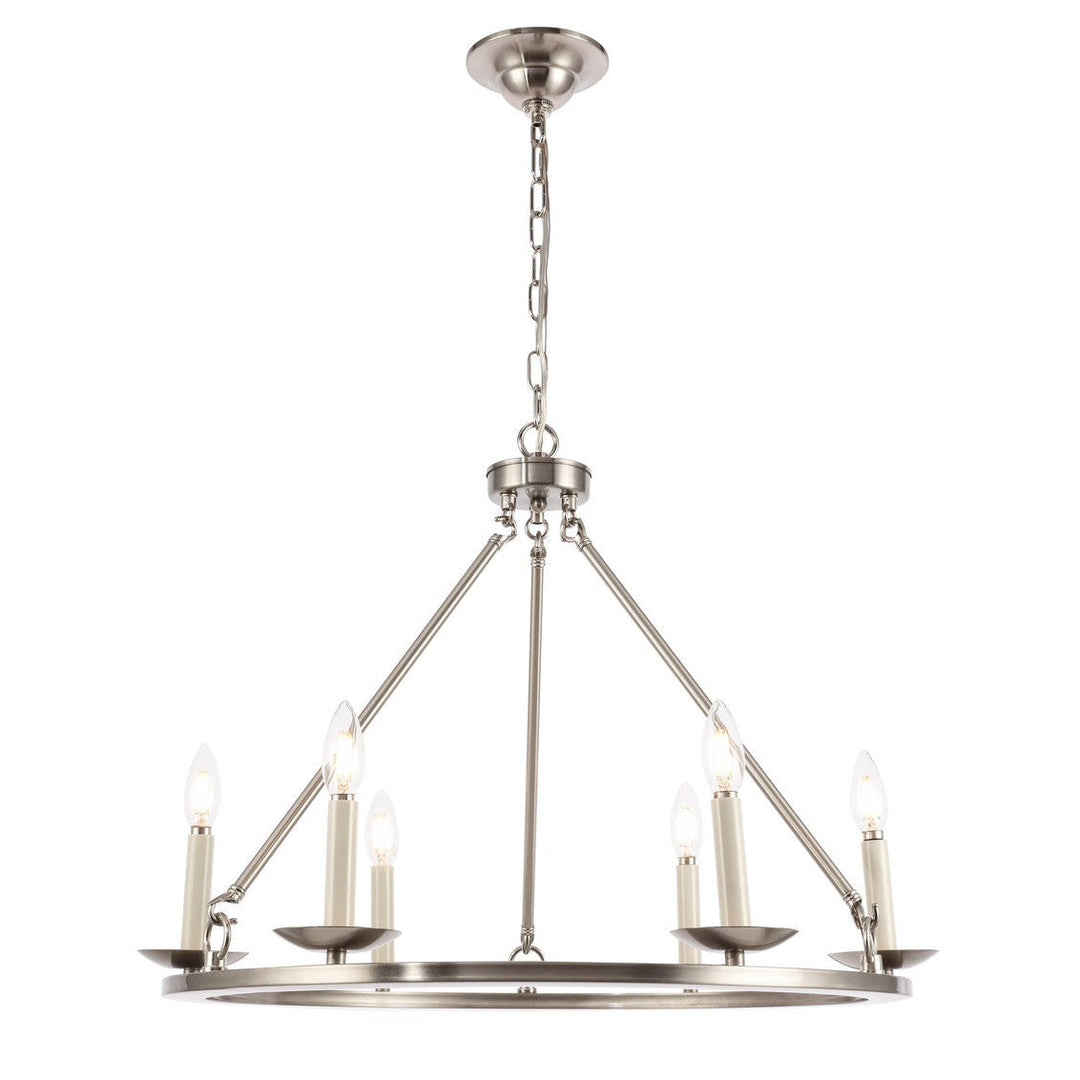 Elegant Maine LD6010D26BN Chandelier Light - Burnished Nickel