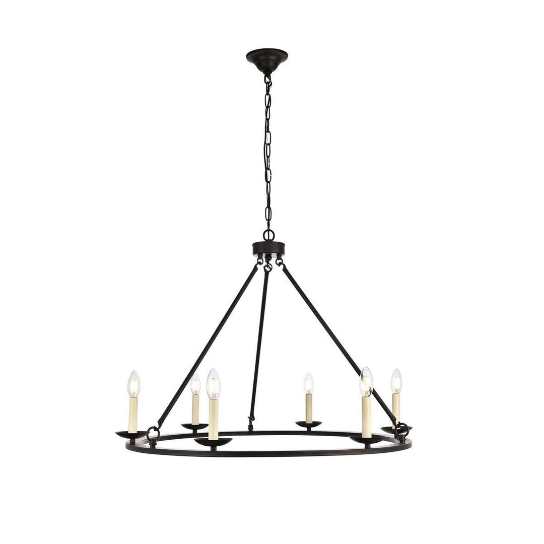 Elegant Maine LD6010D32BK Chandelier Light - Black